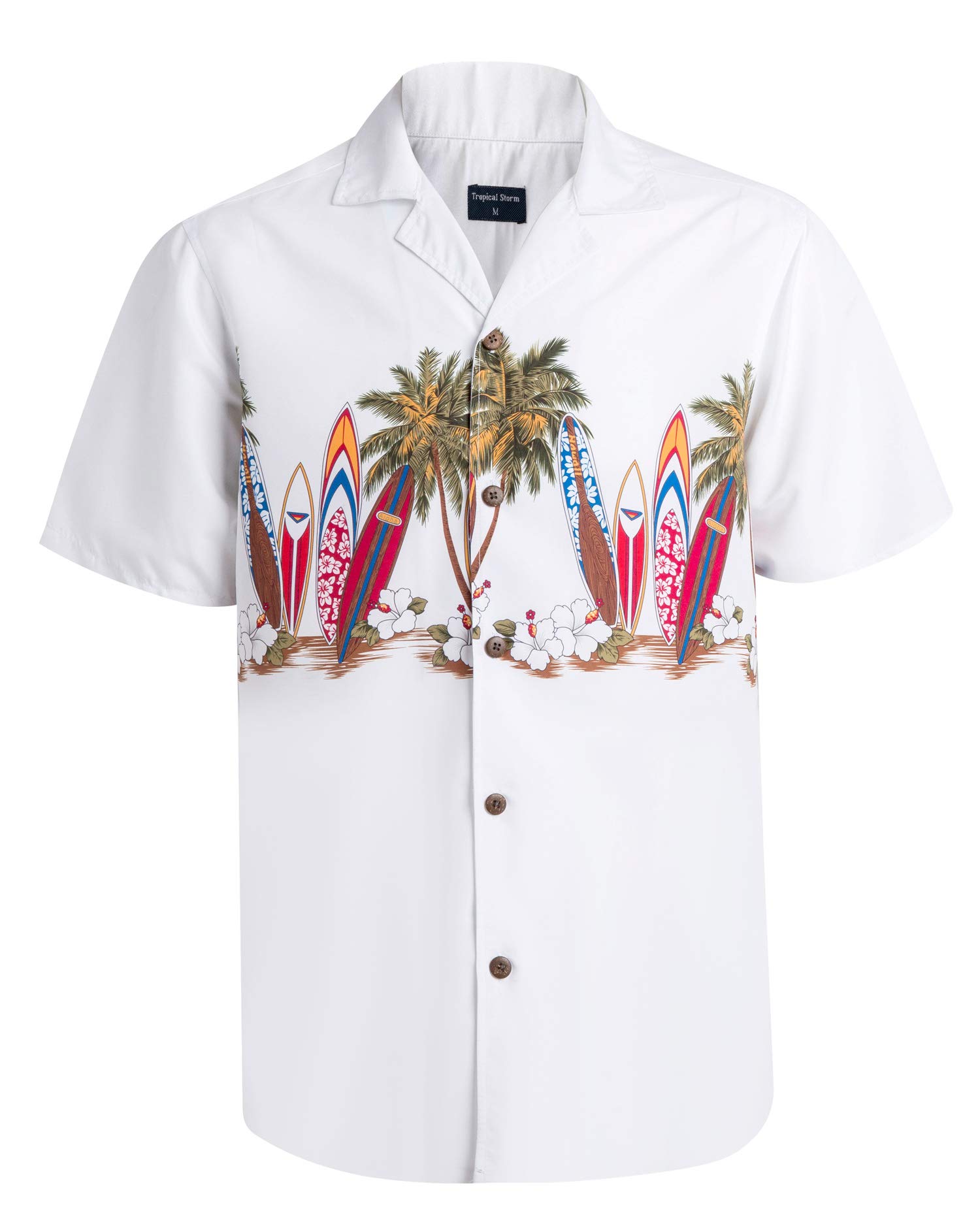 Hawaiian Shirts for Men - Short Sleeve Floral Aloha Shirts, Regular Fit Casual Button Down Shirts for Beach Vacation, Summer Party & Tropical Outfits