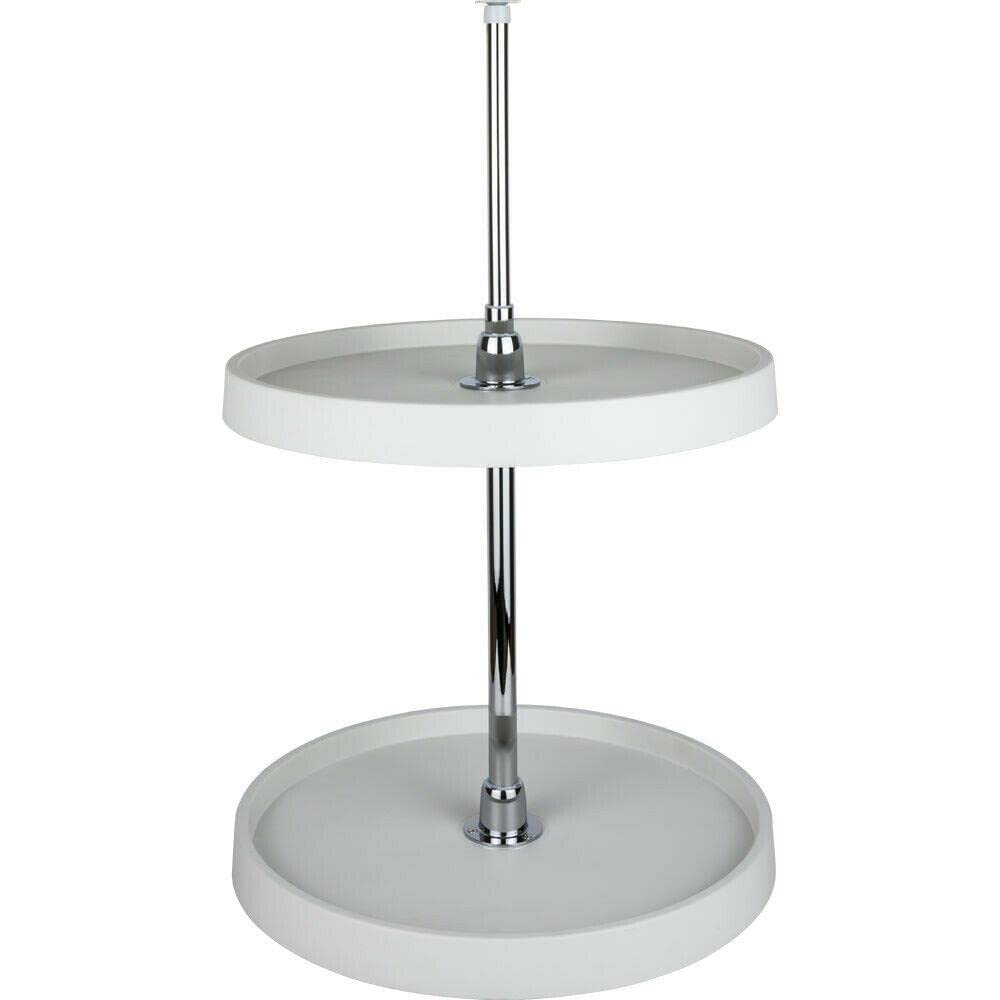 28 Inch Full Circle Lazy Susan Turntable - 2 Tier Spice Rack Organizer with MagnifiQ Technology for Kitchen Storage | Perfect for Spices, Condiments & Pantry Organization