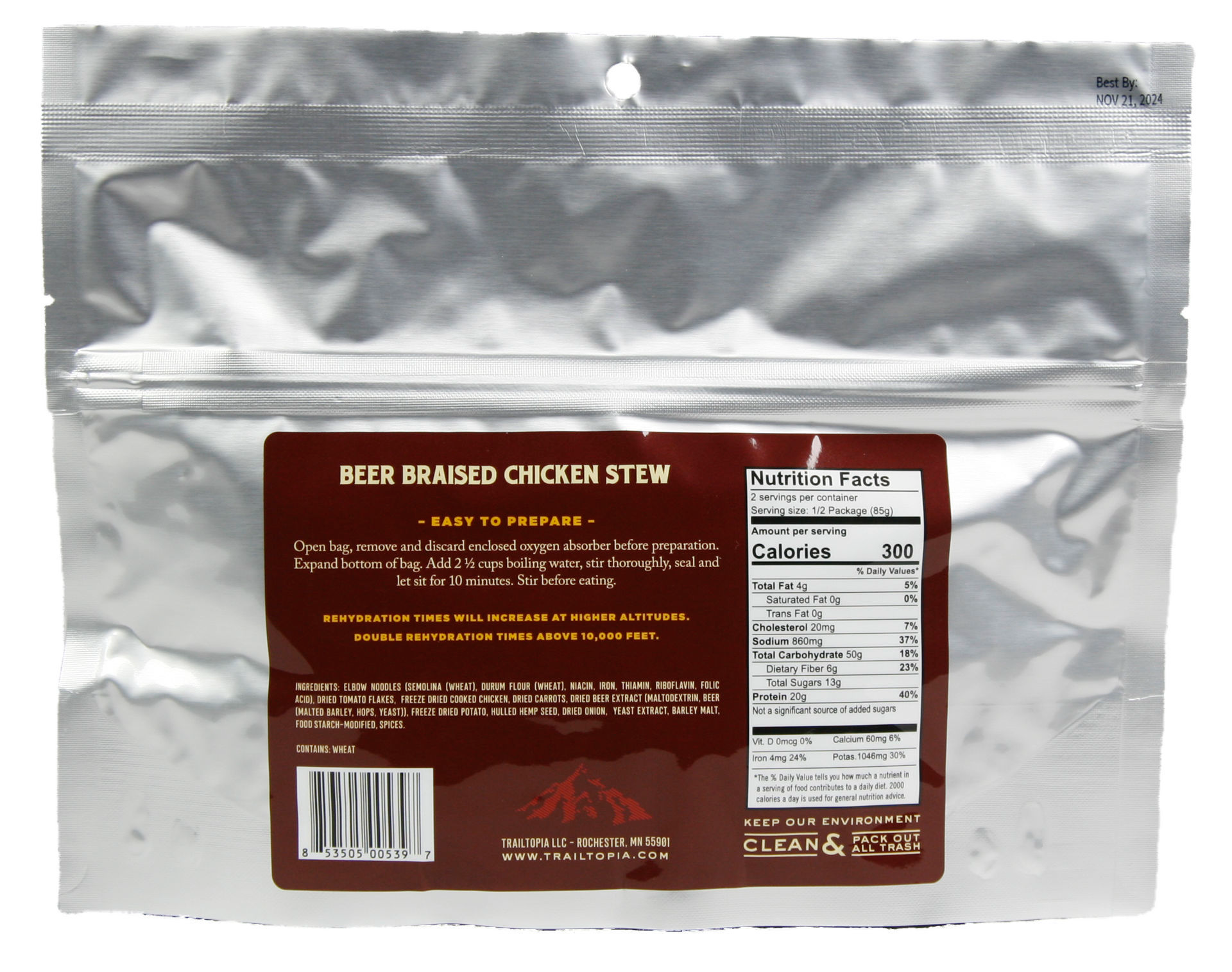 Bent Paddle Beer Braised Chicken Stew - Premium Ready-to-Eat Meal for Camping, Hiking & Outdoor Adventures | Easy Gourmet Dinner for Backpacking & RV Trips