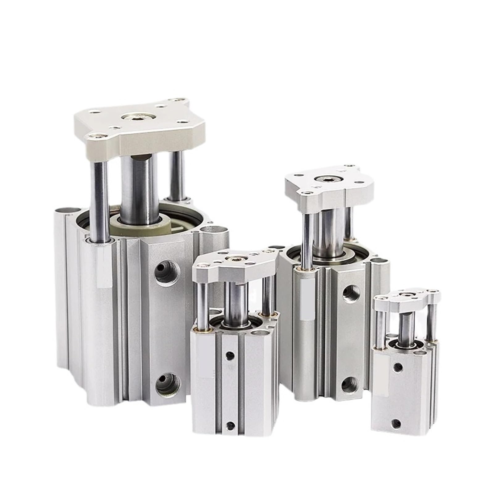 CDQMB Series Thin Cylinder with Magnet Double Acting Guide Rod - CDQMB32 & CDQMB40 (10mm Stroke) - Compact Pneumatic Cylinder for Automation Equipment, Packaging Machinery & Industrial Robotics