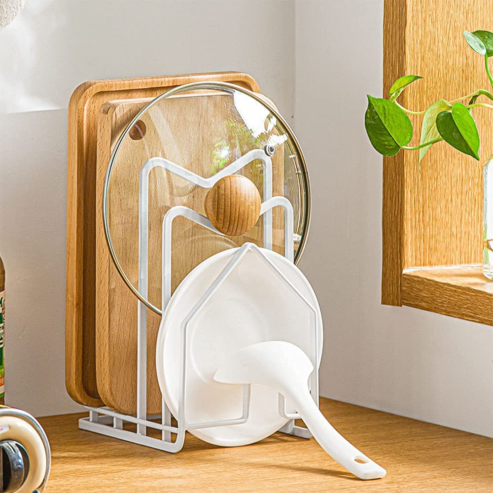 Premium Stainless Steel Cutting Board Holder & Kitchen Organizer - 4.92