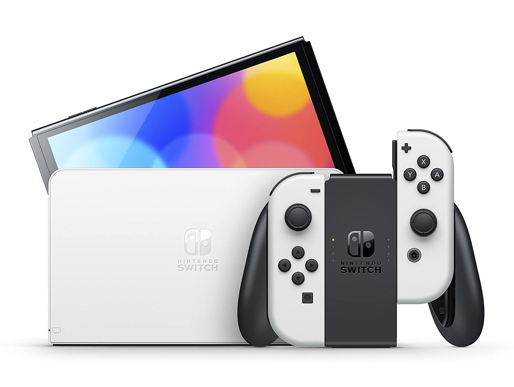 Nintendo Switch OLED Console - White [HEG 001] - Portable Gaming System for Home & Travel Entertainment