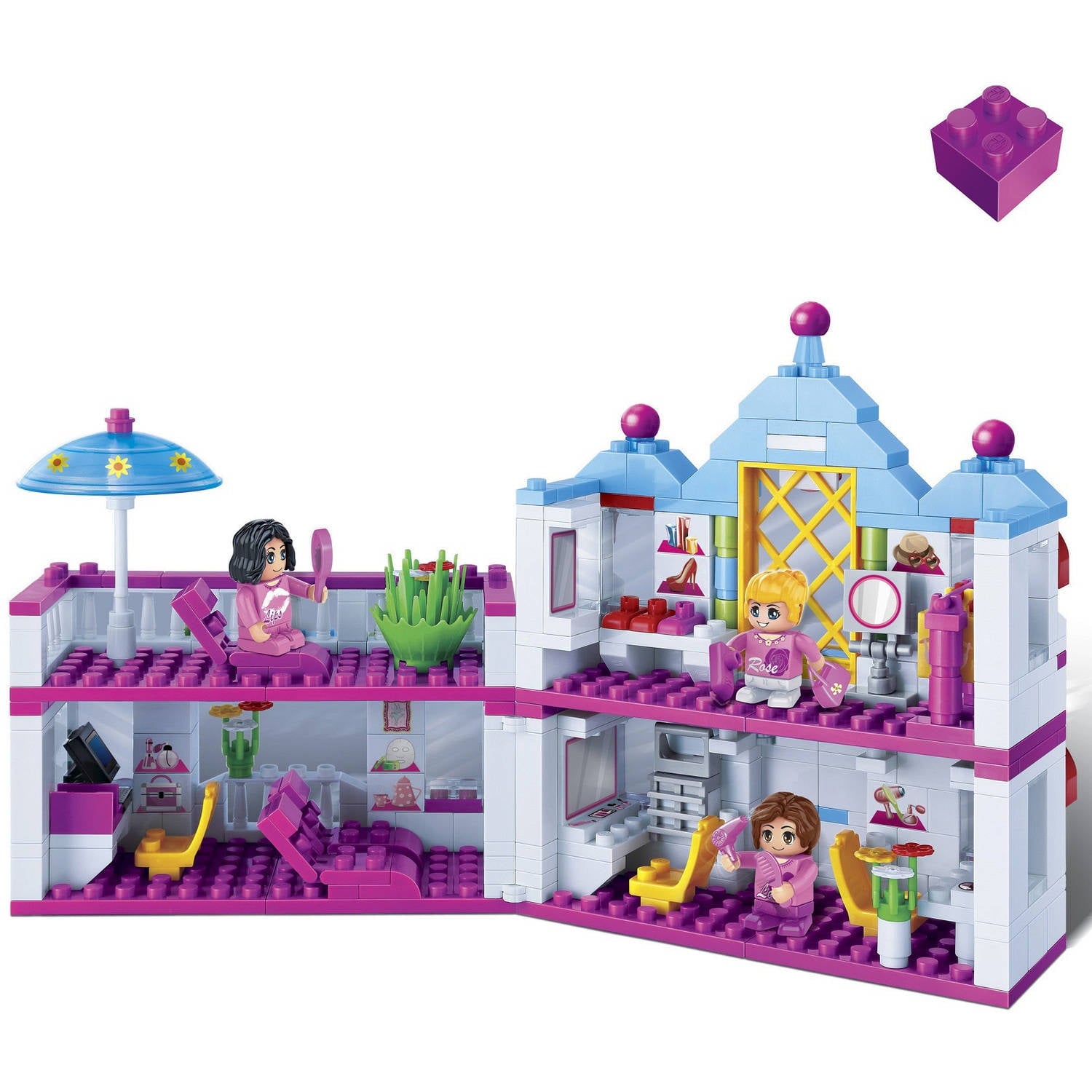 BanBao Trendy City Beauty Salon Building Set - 382 Piece Creative Construction Toy for Girls & Boys | Pretend Play, STEM Learning & Home Decor