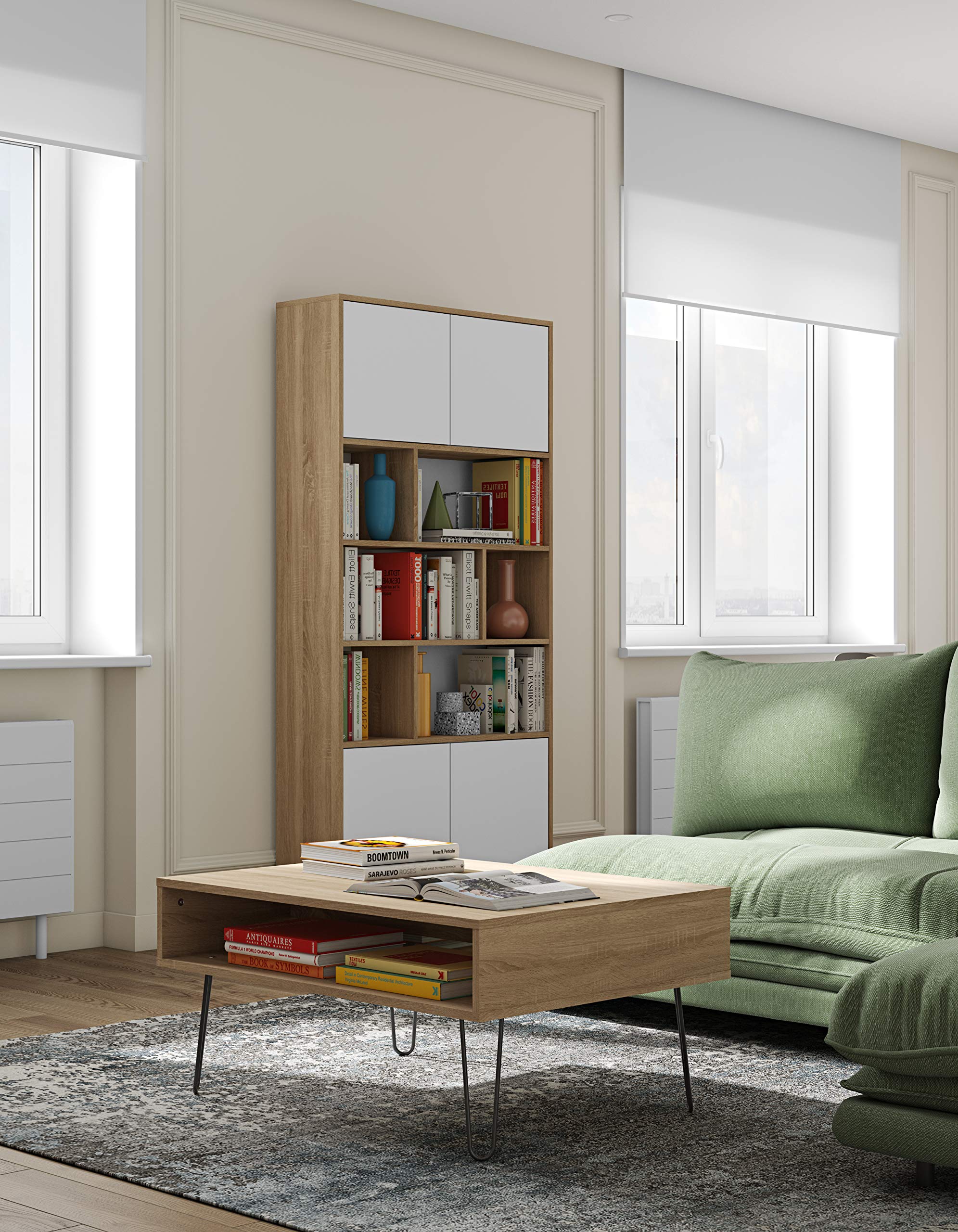 Modern Aero Coffee Table - Lightweight & Durable Glass Top Design for Living Room, Lounge & Office Decor