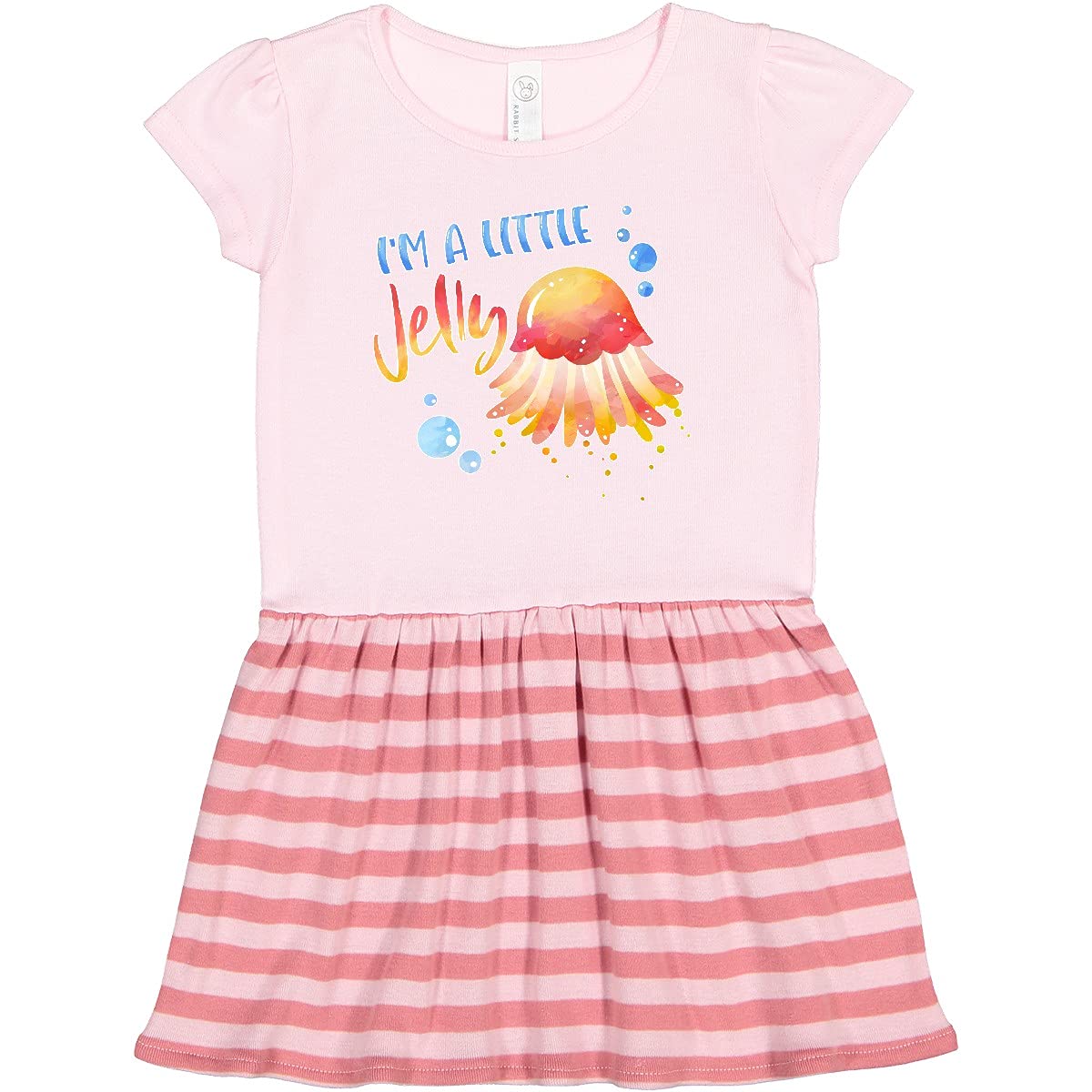 Inktastic 'I'm a Little Jelly' Jellyfish Humor Toddler Dress with Bubbles - Cute Baby Girl Outfit for Beach, Pool Party & Summer Playtime