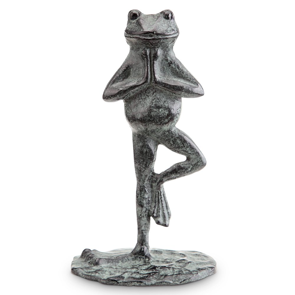 Standing Yoga Frog Statue - Handmade Zen Décor for Home & Office | Perfect for Yoga Studios, Meditation Spaces & Gift Giving