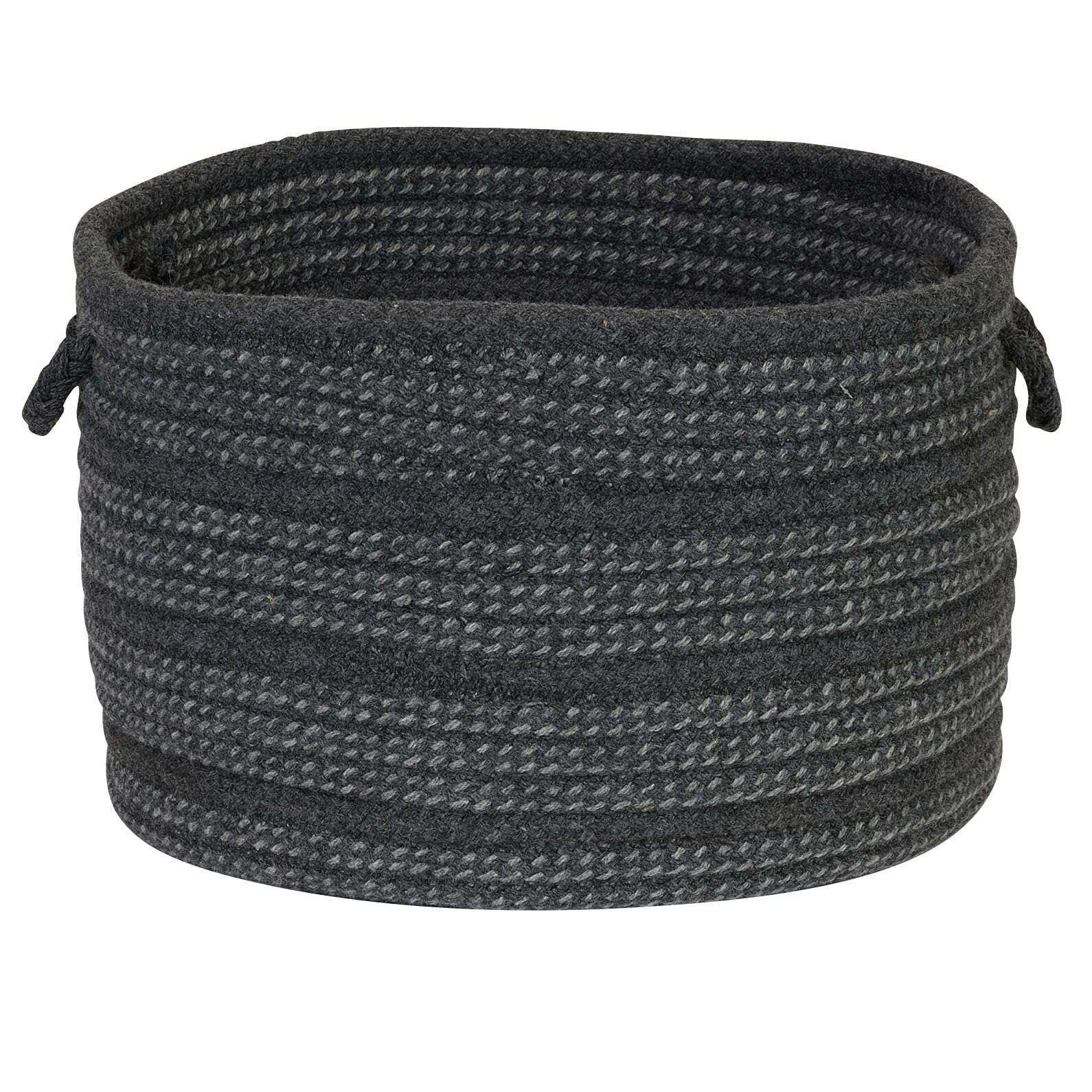 Charcoal Banded Mix Basket 18x18