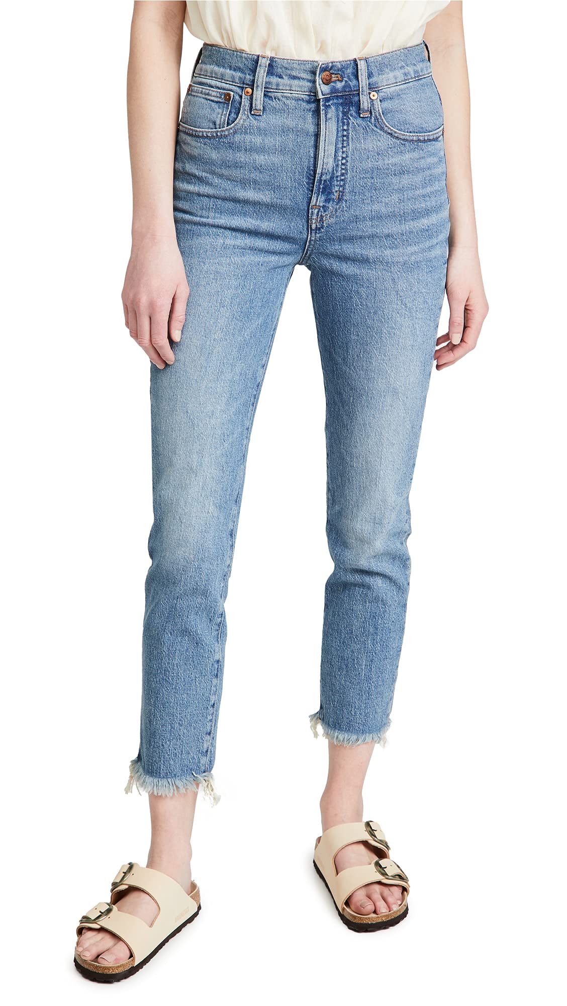 Madewell Women's Perfect Vintage Jeans - High Waist Straight Leg Denim Pants for Casual Wear & Everyday Outfits