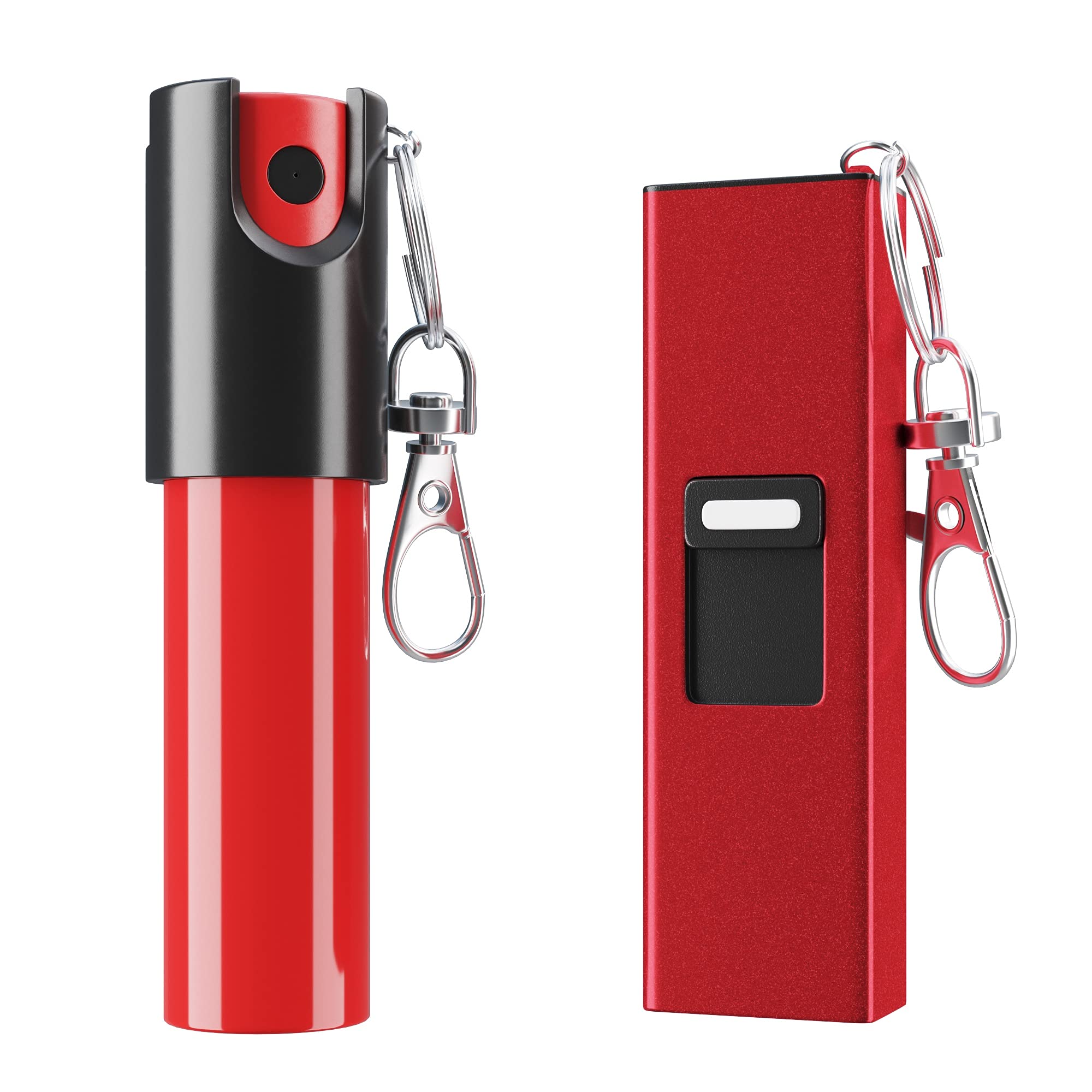 ARMADILLO DEFENSE 2-Pack Red Pepper Spray & Stun Gun Keychain Bundle – Compact Self Defense Weapons for Women – Mini Flashlight Stun Gun & Pepper Spray – Perfect for Jogging, Night Walks & Personal Safety Protection