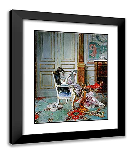 Black Modern Wood Frame with Double Matting