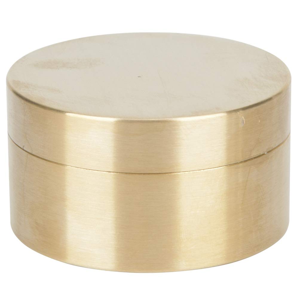 Keenso Airtight Copper Storage Box - Round Pocket Container for Tea, Spices & Dry Goods | Perfect for Kitchen, Travel & Organizing Small Items