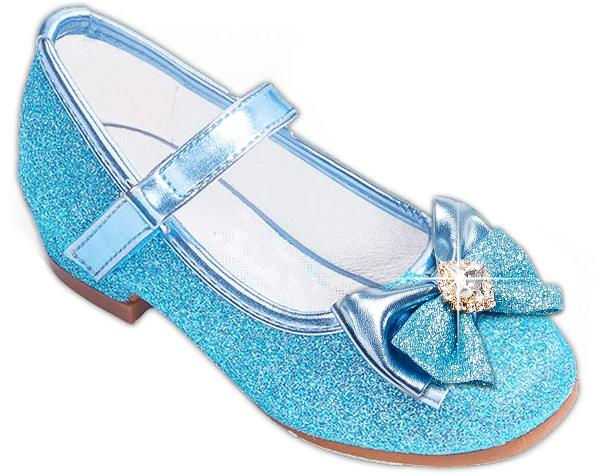 Furdeour Girls Mary Jane Dress Shoes - Glitter Princess Heels for Toddler & Kids - Perfect for Weddings, Flower Girl & Bridesmaid Outfits
