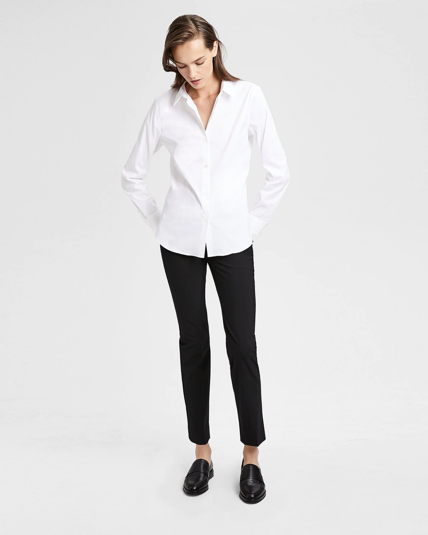 Classic White Shirt for Men - Premium Cotton Dress Shirt - Business Casual & Office Wear - Perfect for Work, Meetings, and Formal Events