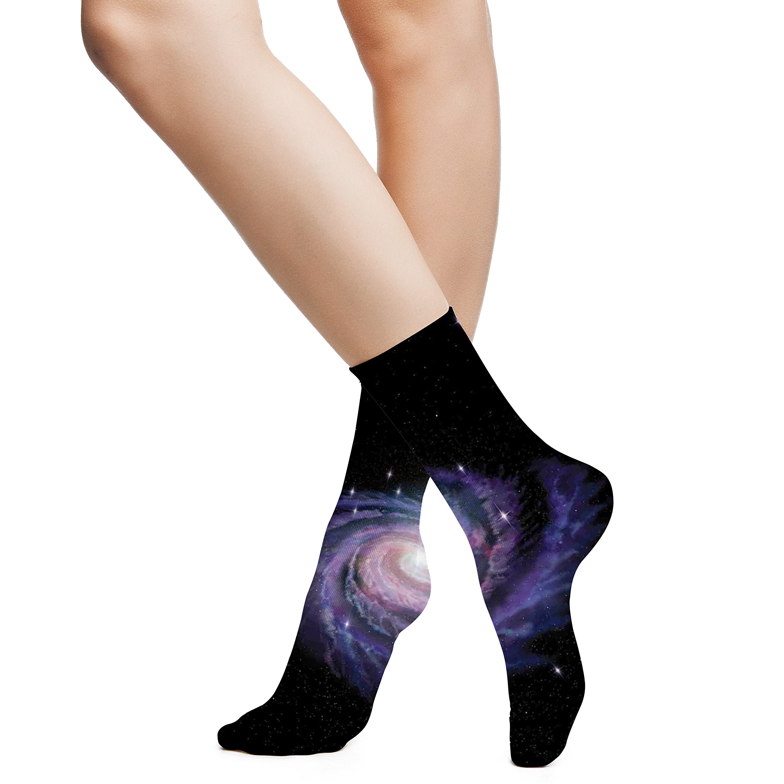 Performance Compression Socks for Running & Sports - Breathable Cushioned Athletic Crew Socks with Arch Support - Ideal for Marathon, Workout, Travel & Nurse Shifts