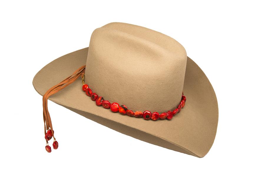 Coral Hat Band for Women - Stylish Hair Accessory for Summer Hats, Beach Outfits & Outdoor Events | Fashionable Headband for Sun Hats, Weddings & Vacations