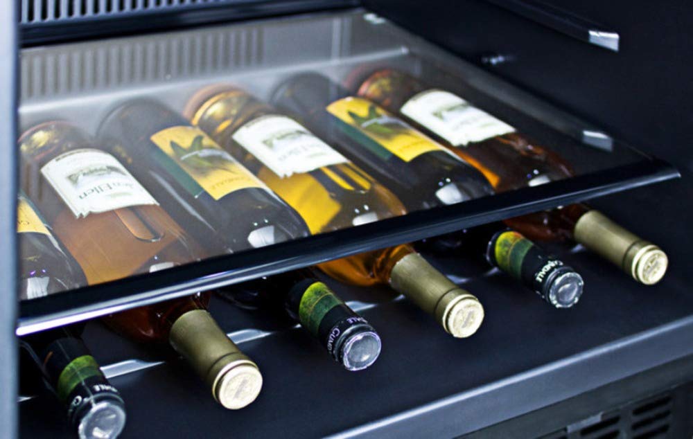 Summit FF64BXSSHH Stainless Steel Wine and Beverage Refrigerator - Compact Under Counter Cooler for Home, Bar & Restaurant Use