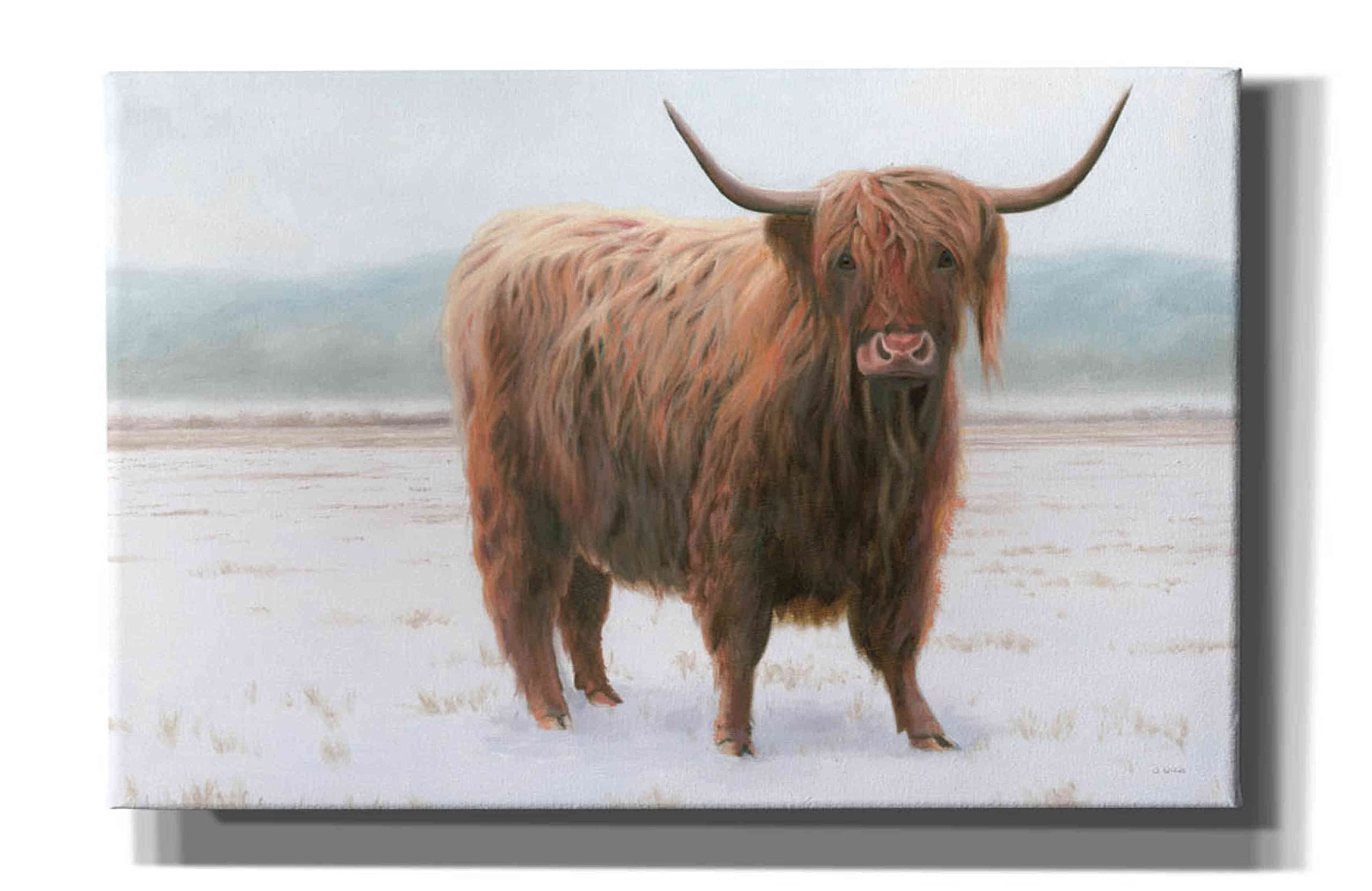 Epic Graffiti 'King of The Highland Fields' by James Wiens - 40x26 Inch Canvas Wall Art Painting, Modern Home Decor for Living Room, Bedroom & Office