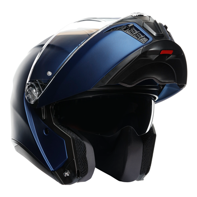 AGV Tourmodular Solid Galassia Matt Blue Motorcycle Helmet - Lightweight & DOT Certified for Street & Racing - Perfect for Urban Commuting & Track Days