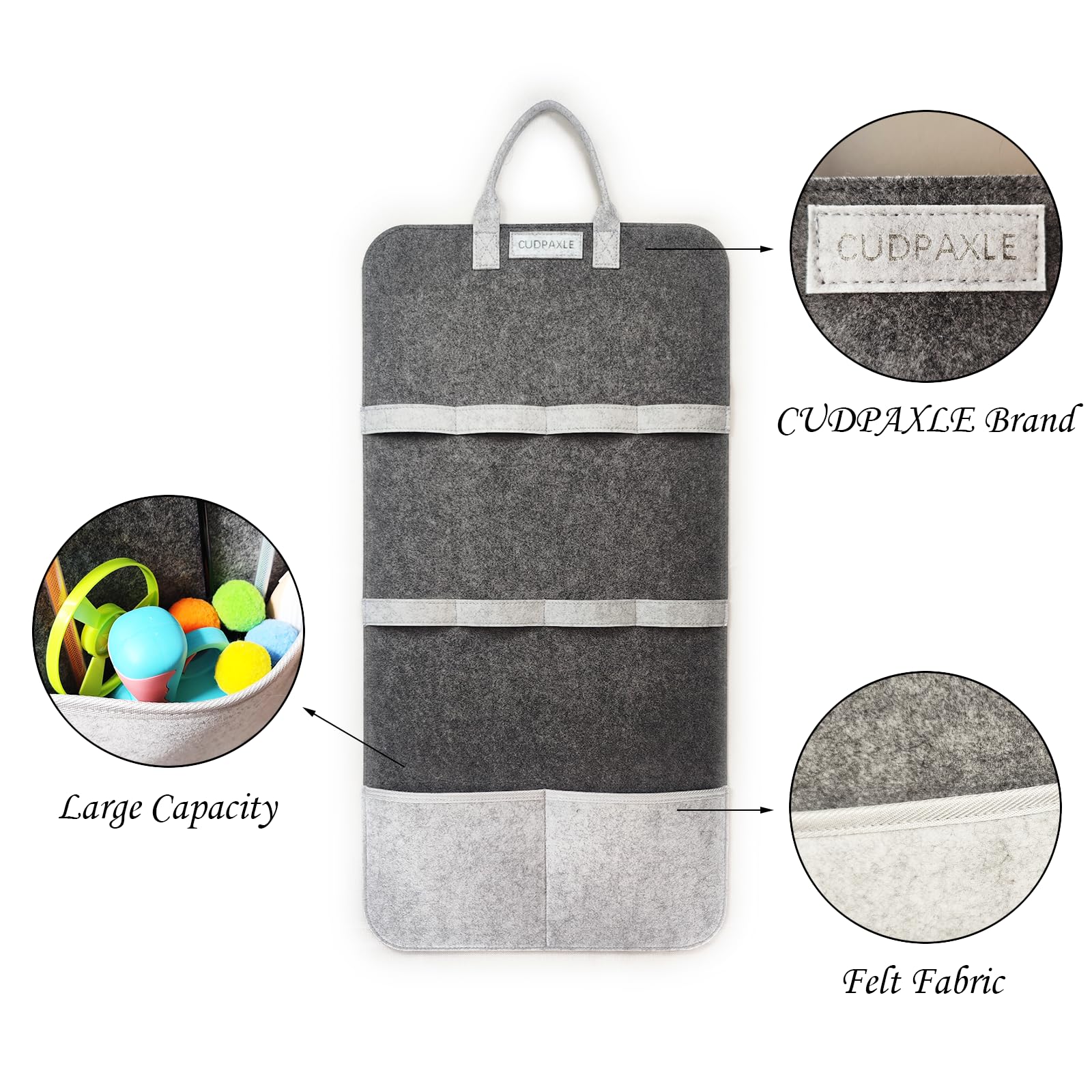 Cat Wand Toy Storage Bag - Durable Wand Toy Holder & Cat Toy Organizer for Teaser Wands | Keep Your Home Clutter-Free & Ensure Feline Safety (Dark) | Perfect for Pet Lovers & Organized Homes