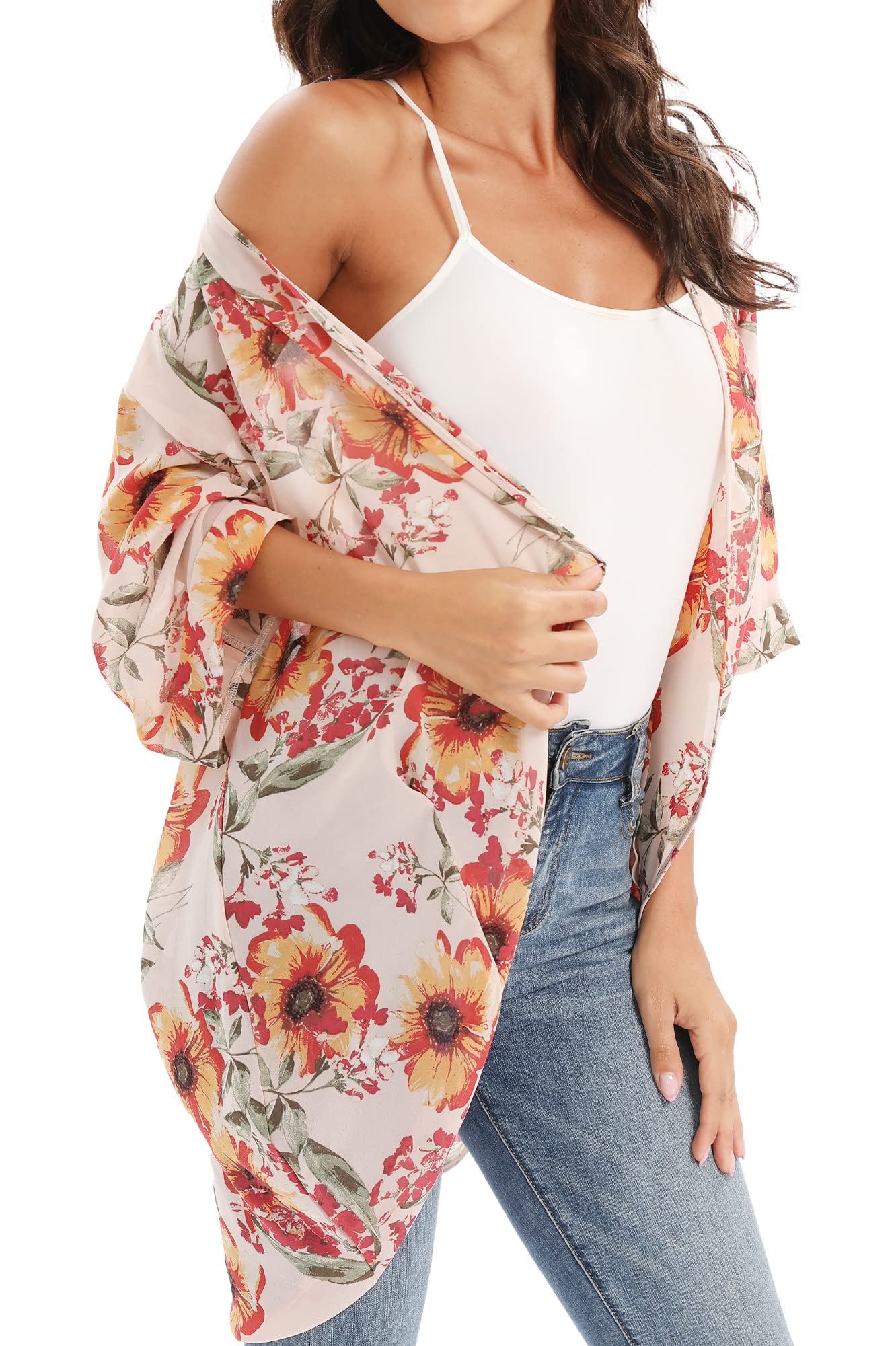 Women's Lightweight Chiffon Cardigan - Summer Beach Cover Up, Casual Blouse Top for Vacation & Outdoor Wear | Perfect for Poolside, Travel & Everyday Style