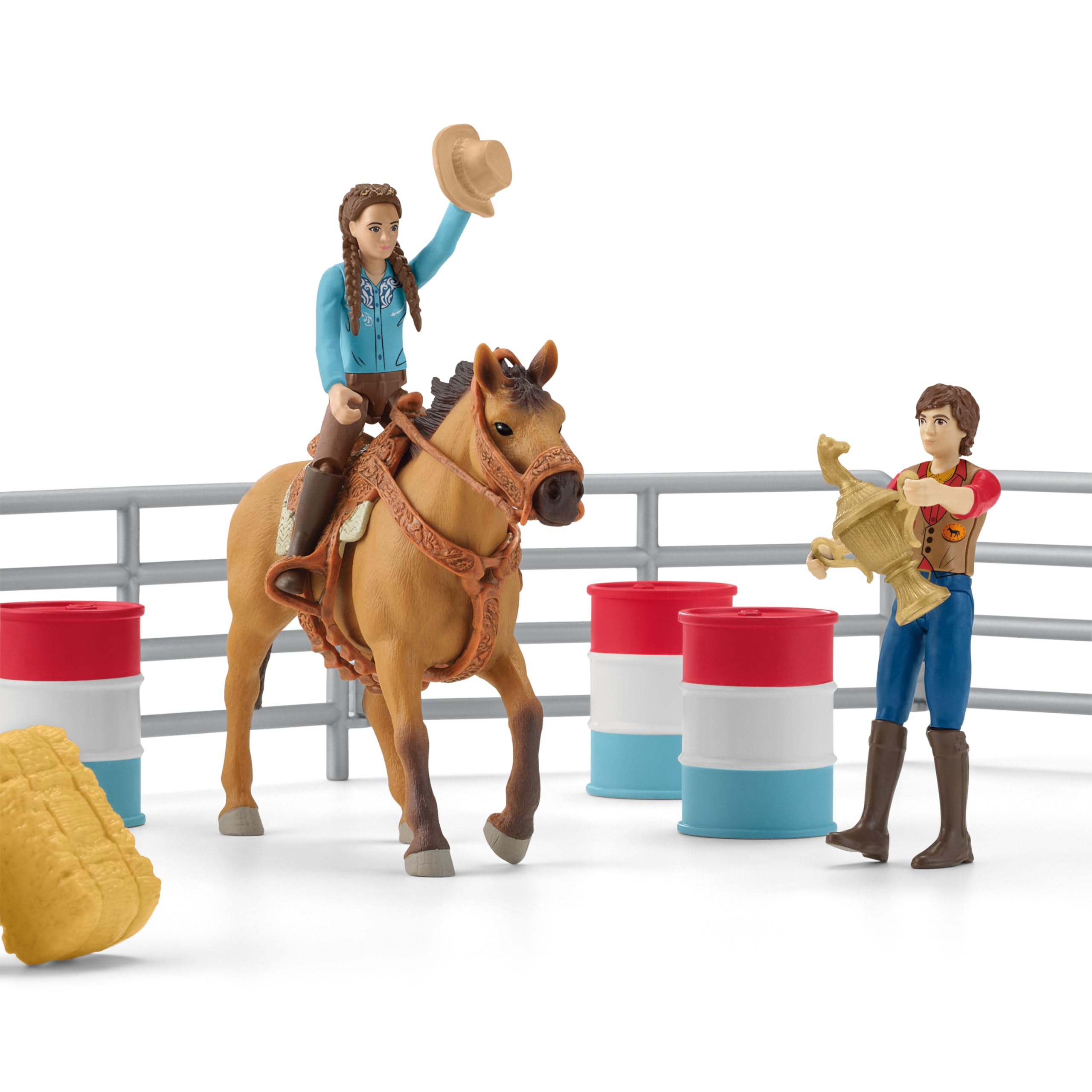 Schleich Rodeo Show 42-Piece Cowboy & Cowgirl Playset with Barrel Racing, Western Riding & Calf Roping - Realistic Rodeo Toy Set for Kids Pretend Play & Western Themed Birthday Gifts