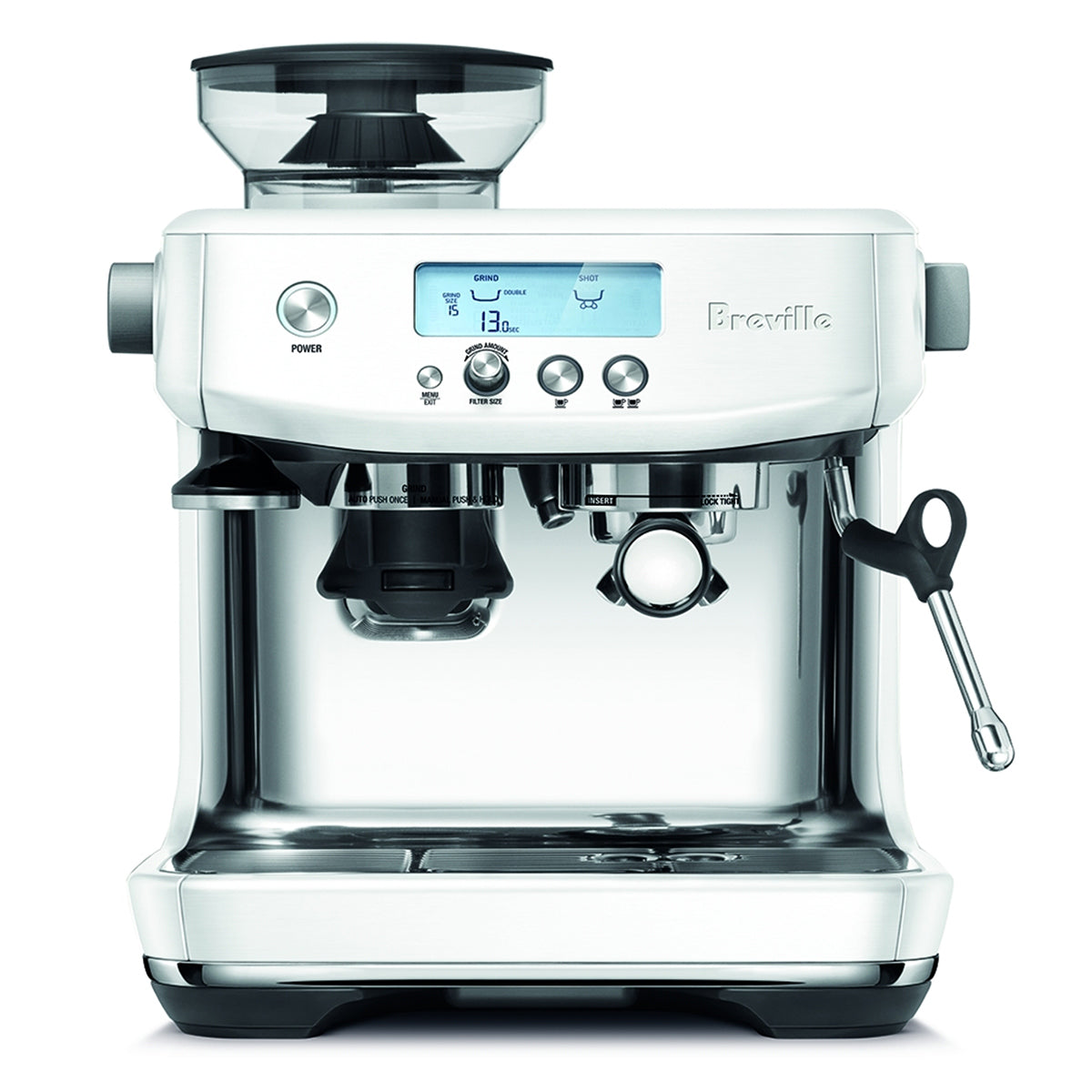 Breville Barista Pro Espresso Machine BES878SST - Stainless Steel Coffee Maker with 15 Bar Pressure, Built-in Grinder & Milk Frother for Home Baristas | Perfect for Lattes, Cappuccinos & Espresso Drinks