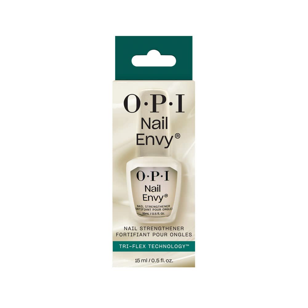 OPI Nail Envy Nail Strengthener - Clear & Opaque Crème Nail Polish Treatment for Weak & Thin Nails | Strengthens & Protects | Perfect for Daily Use & Nail Care Routine