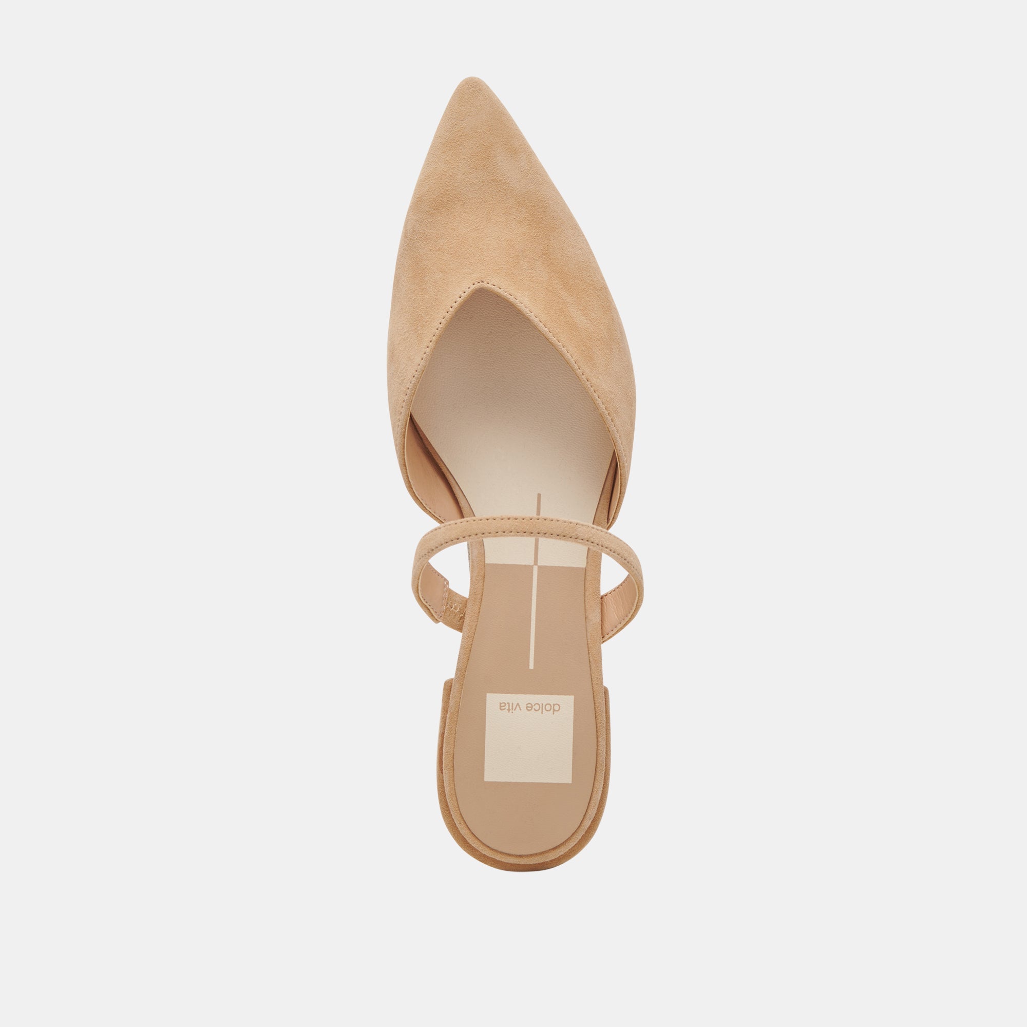 KANIKA Women's Tan Suede Flats - Comfortable Casual Shoes for Work, Office, and Everyday Wear
