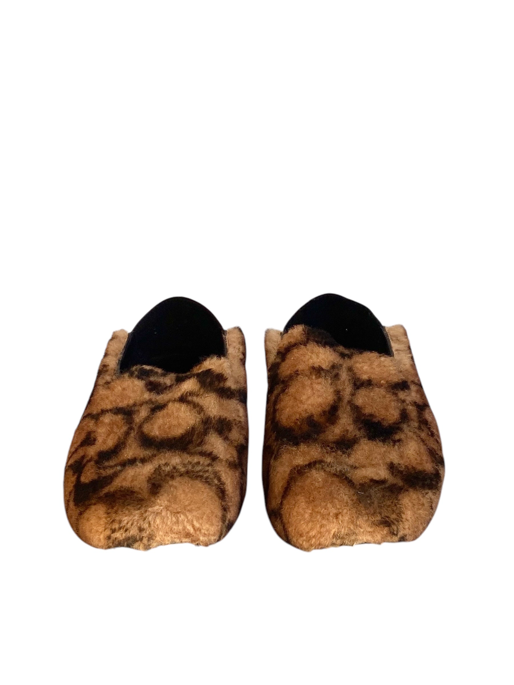 Coach Shearling Slippers for Women - Soft & Cozy House Shoes - Perfect for Winter, Home & Lounge Wear