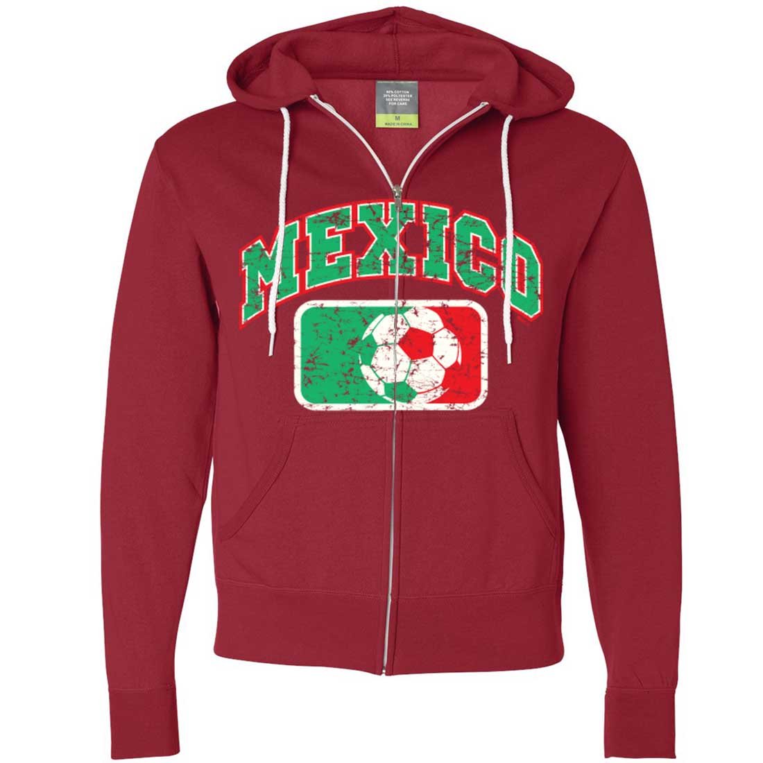 Vintage Mexico Soccer Team Zip-Up Hoodie - Retro Futbol Jacket for Men & Women - Perfect for Game Day, Fan Gear & Casual Streetwear