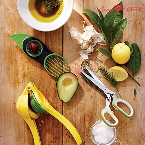 Best 3-in-1 Avocado Slicer & Cutter - Multifunctional Fruit Tool for Avocados, Mangoes, Bananas & Chiku - Non-Slip Grip Handle, Dishwasher Safe - Perfect for Salads, Smoothies & Healthy Snacks
