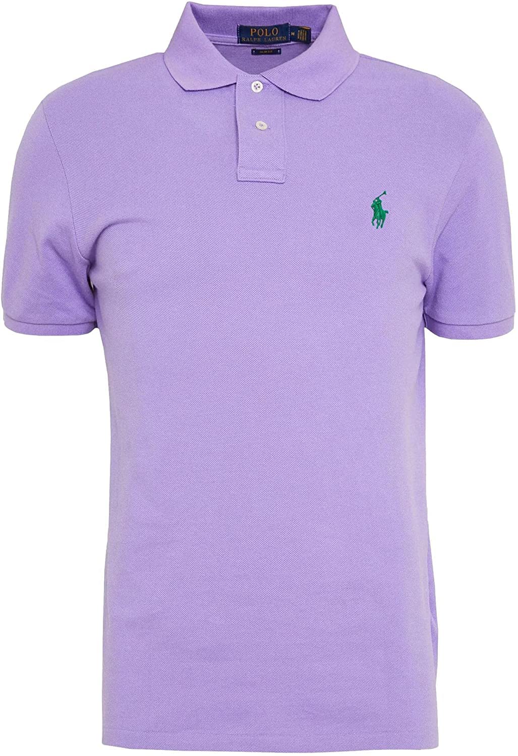 POLO RALPH LAUREN Men's Custom Slim Fit Polo Shirt - Breathable Cotton, Classic Collar, Versatile Casual & Business Wear for Golf, Office & Outdoor Activities