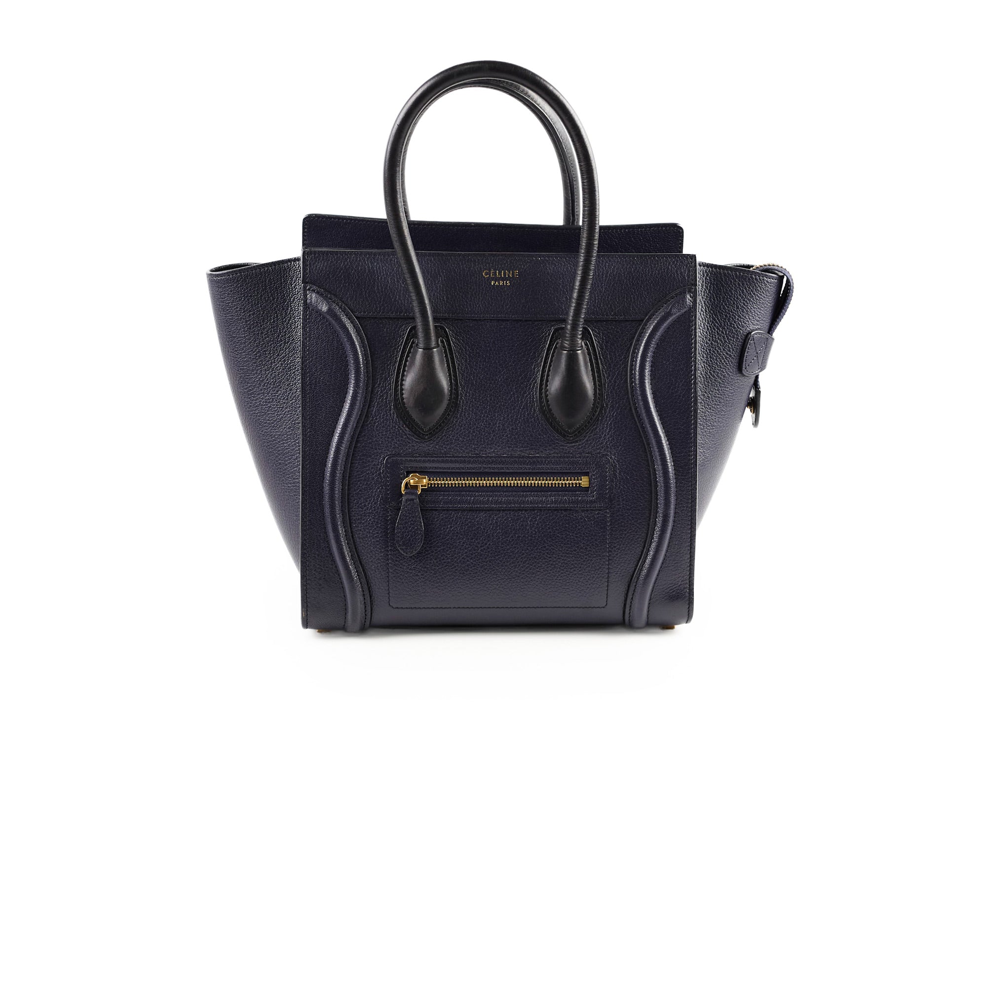 Celine Micro Luggage Bag in Navy Blue | Genuine Leather Crossbody Handbag for Women | Perfect for Work, Travel & Everyday Use