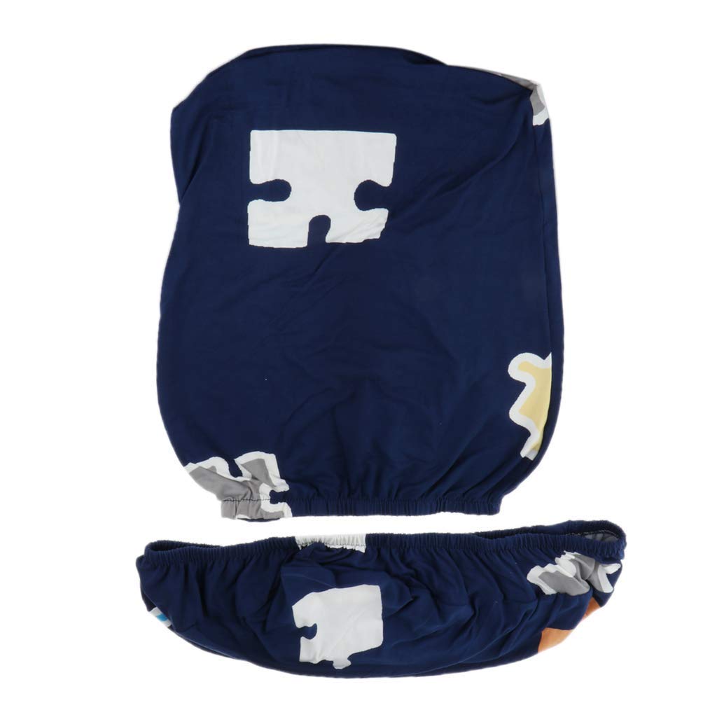 Removable Armrest Chair Cover Set - Resilient Dining Room, Computer & Office Chair Slipcover - Navy Blue - Perfect for Home, Office & Workspace