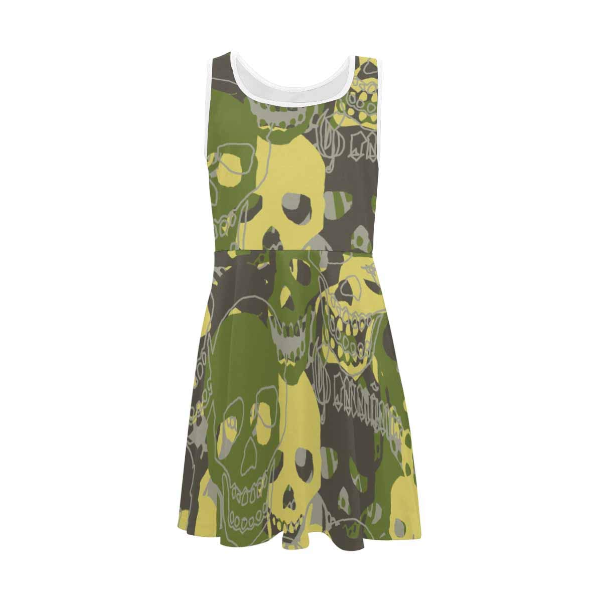 **InterestPrint Girls Summer Sleeveless Donut Print Dress – Casual & Party Outfit for Toddler to Kids (2T-XL) – Perfect for Birthday, Playdate & Photo Shoots**