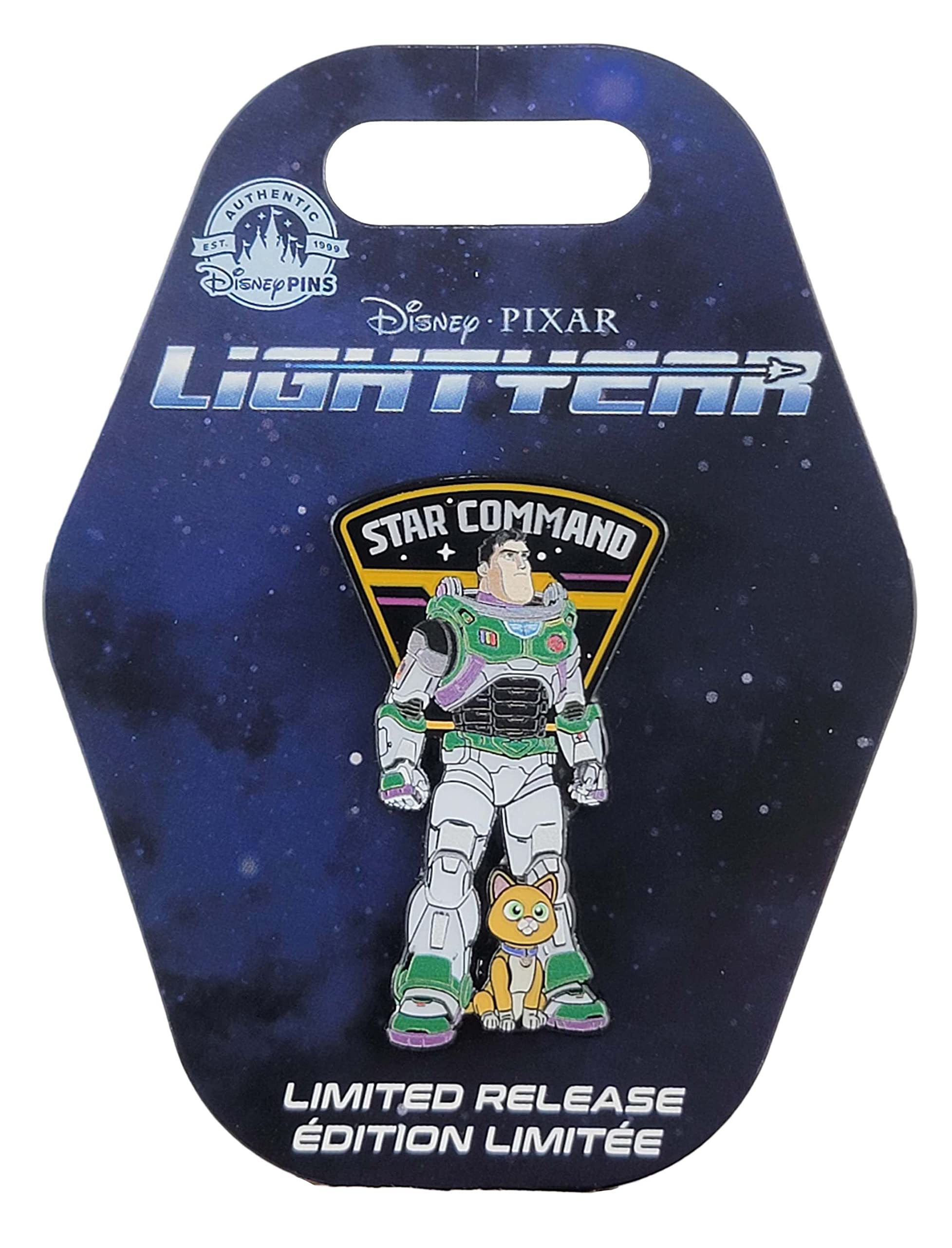 Original Disney Lightyear Star Command Buzz and Sox Collectible Pin - Limited Edition for Disney Fans, Cosplay, Gifts, and Pin Trading