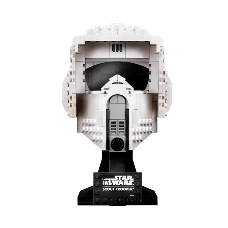471-Piece Star Wars Scout Trooper Helmet Building Kit - Perfect for Collectors, DIY Projects & Gift Giving | Build Your Own Imperial Army Display