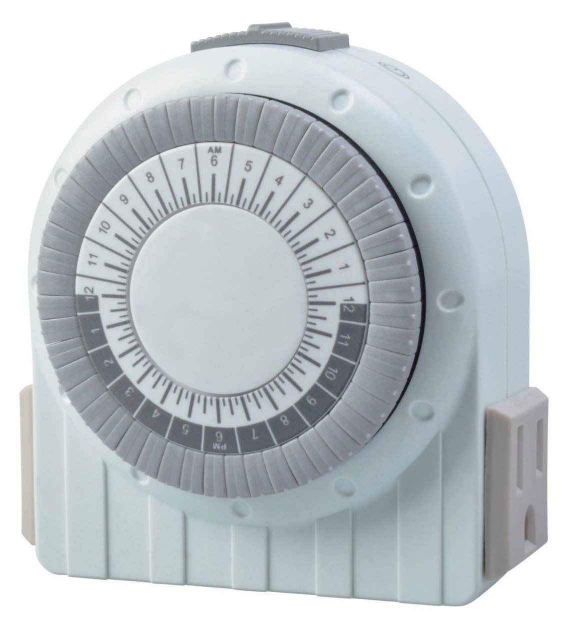 Coleman Cable 50021 White 24-Hour Digital Timer with Night Light - Programmable Outlet Timer for Home, Office & Holiday Lighting