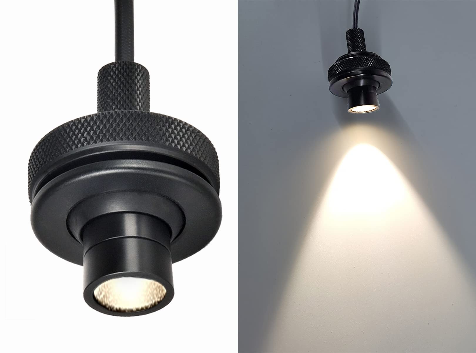 **Kehail 3W Professional Mini LED Spotlight - Adjustable Beam Angle, Dimmable, 360° Rotation - Perfect for Displaying Plants, Collectibles, Art, Watches in Museums, Cabinets & Showcases (4-Pack)**