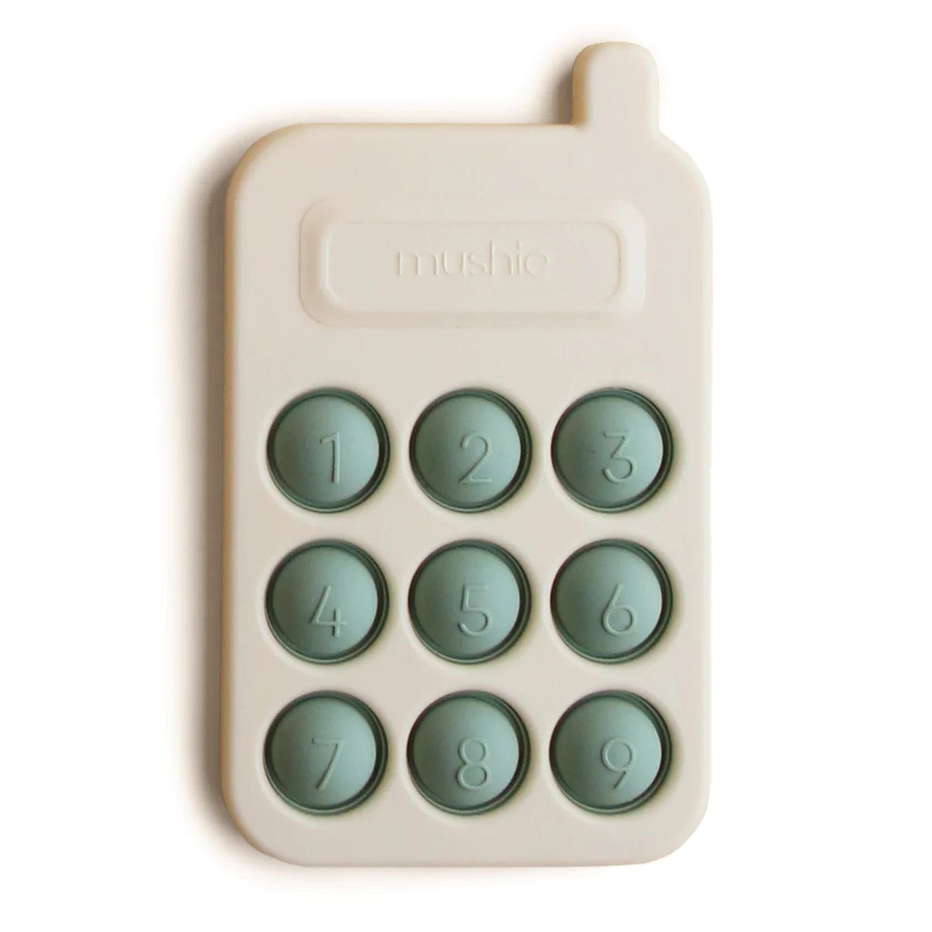Mushie Silicone Phone Press Toy for Babies - Fun Sensory Learning & Stress Relief for Toddlers - Perfect for Playtime, Travel & Teething Relief