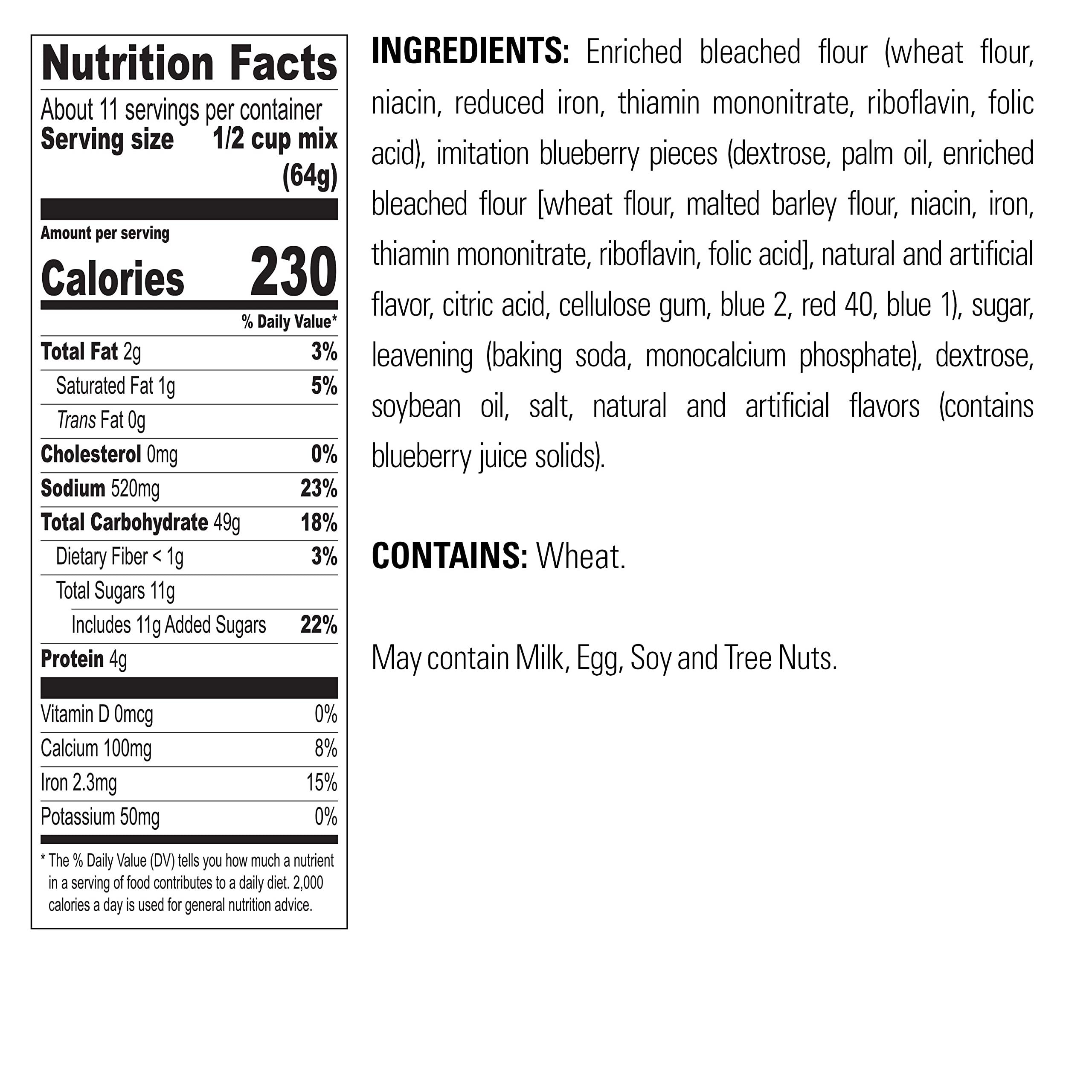 Krusteaz Light & Fluffy Blueberry Pancake Mix - 25.2oz (Pack of 3) | Easy Breakfast Solution for Family, Camping & Quick Morning Meals