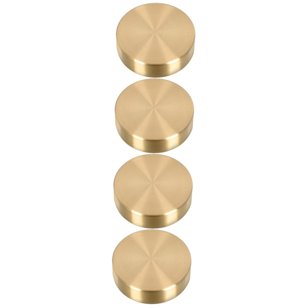 FOYTOKI 4-Piece Brass Round Paperweight Set - Heavy Duty Ruler Paper Weights for Painting, Calligraphy, Office & Crafting - Perfect for Artists, Drafting & Document Organization