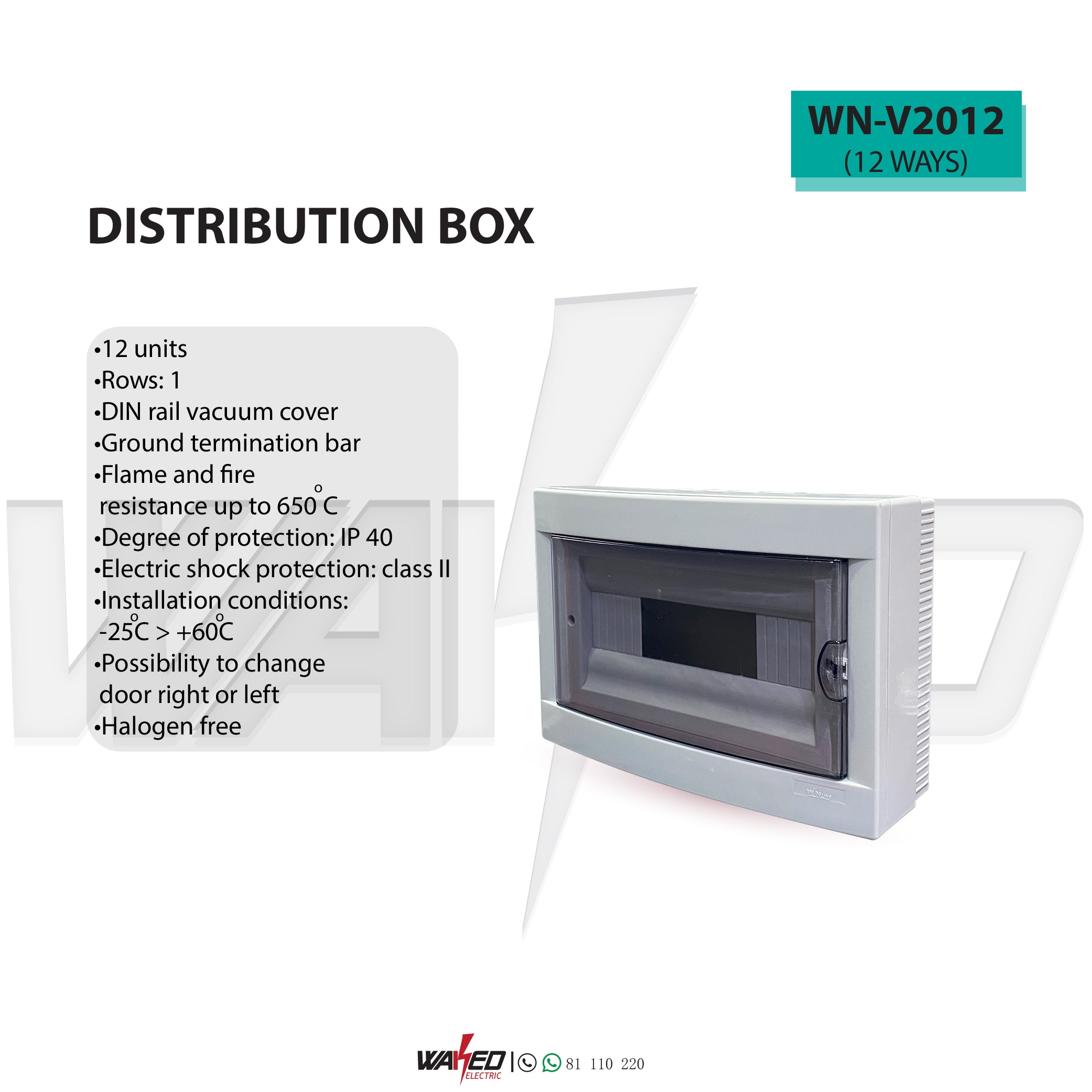 12-Way Electrical Distribution Box - Heavy Duty Power Splitter for Home, Office & Outdoor Use