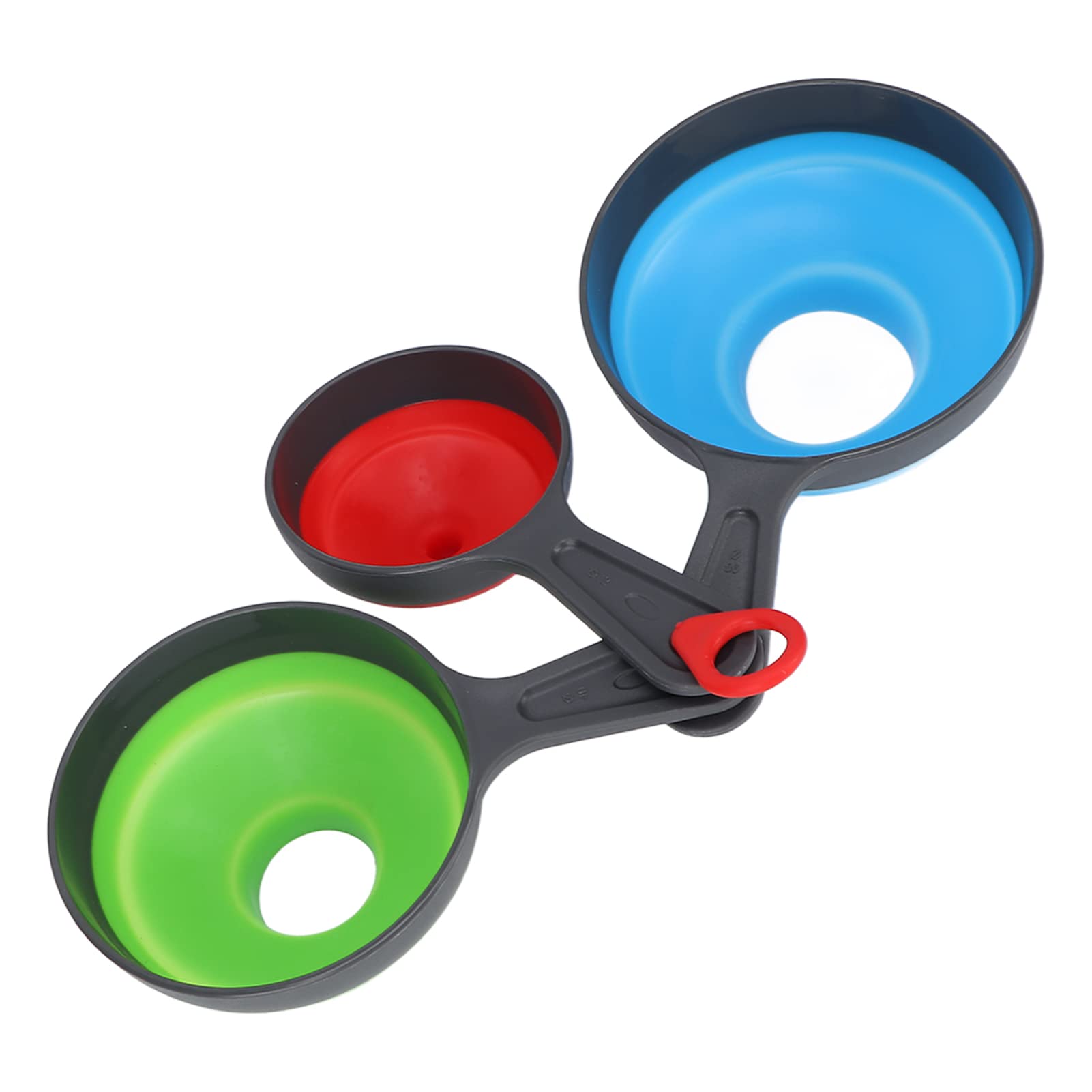 Foldable Silicone Jar Funnel with 3 Clips - Lightweight Canning Funnel for Powder, Perfume & Food Storage - Perfect for Kitchen, DIY Projects & Home Canning - BPA-Free PP Material (3 Sizes)