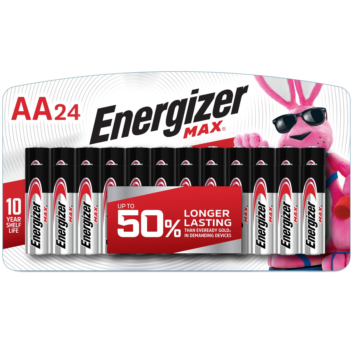 Energizer AA Alkaline Batteries - 24 Pack | Long-Lasting Power for Toys, Flashlights & Electronics | Max Performance Double A Batteries