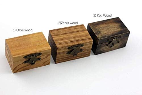 Koa Wood Ring Box for Wedding & Antique Rings - Jewelry Storage Gift