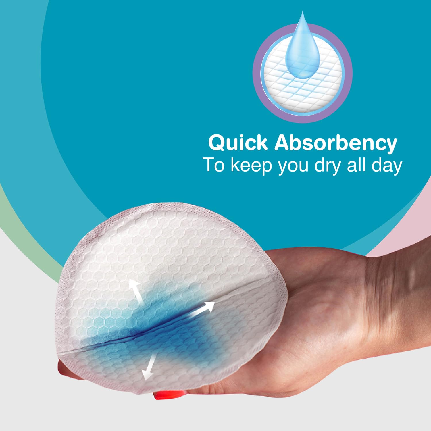 Vega Baby & Mom Ultra Thin Disposable Nursing Pads - 12 Pack | Leak Proof & Super Absorbent Breast Pads for Breastfeeding Moms | Soft & Breathable Design | Perfect for Day & Night Use | (VBBF3-05) | Ideal for Work, Travel & Everyday Comfort