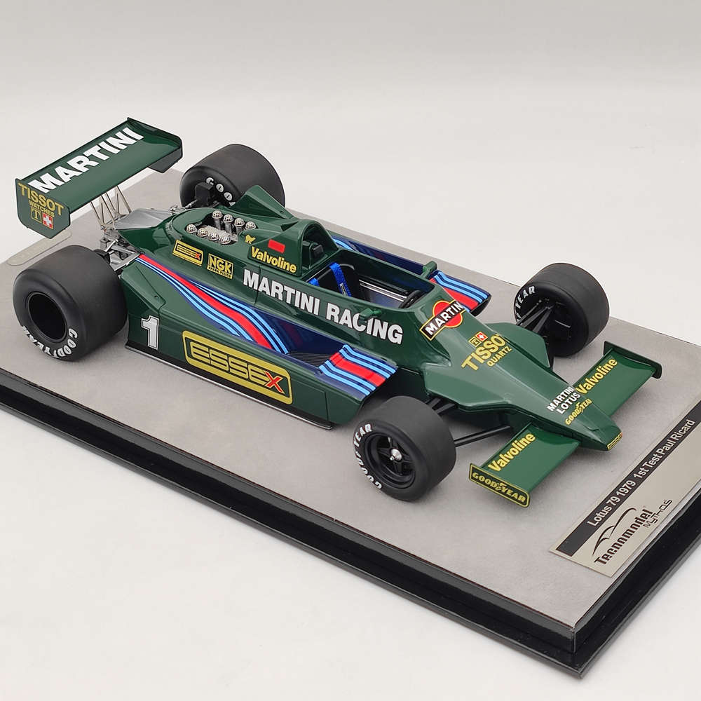 1/18 Scale Tecno Mythos Series Lotus 79 1979 First Test Paul Ricard TM18 287D Resin Model Car - Collectible Racing Car Display for Home Office & Gift for Motorsport Fans