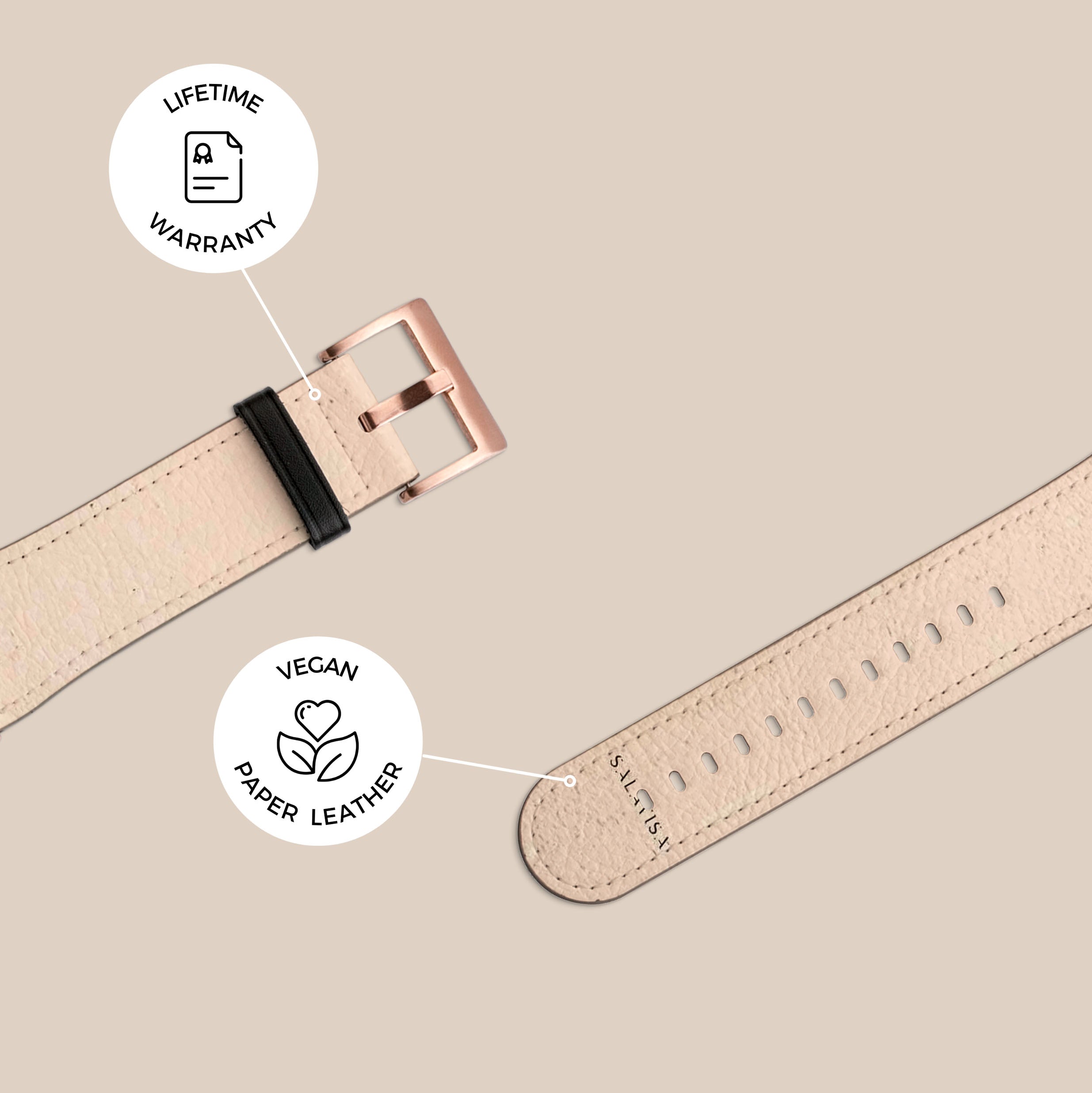 Premium Rose Beige Clay Galaxy Watch Band - Soft Silicone Strap for Samsung Galaxy Watch 4/5/6 - Stylish & Comfortable for Workouts, Running & Everyday Wear