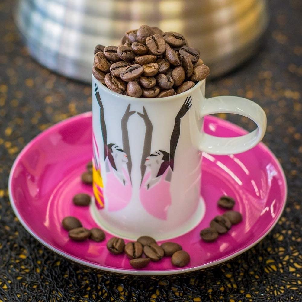 Vista Alegre Alma Do Porto Coffee Cup and Saucer Set - 4 Piece Porcelain Tea Cup Set with Gift Box - Perfect for Home, Cafe, and Gifts